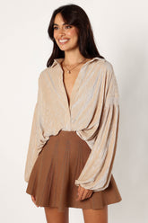 Cadence Long Sleeve Top - Cream